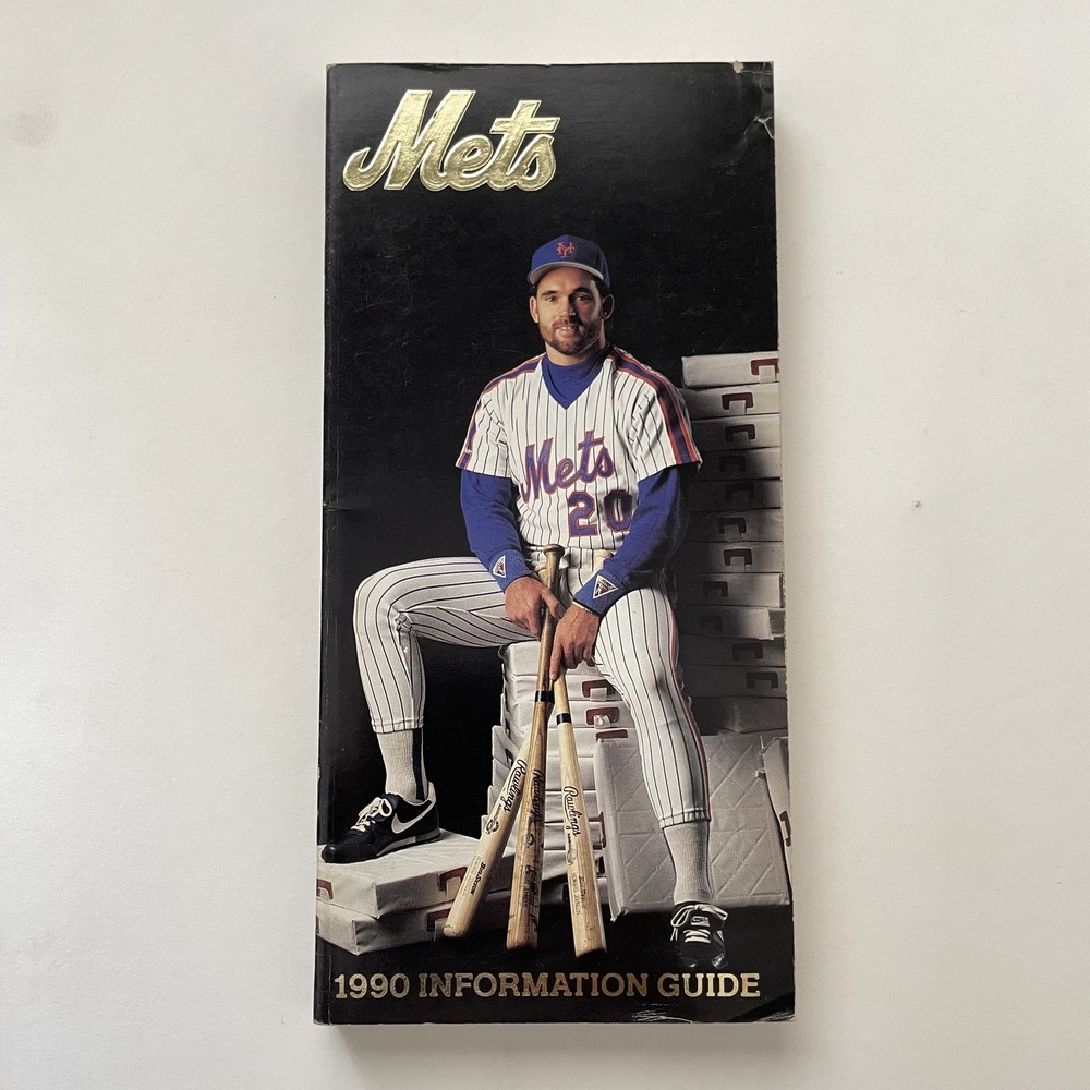 1990 New York Mets MLB Baseball‎ Information Guide Book Kevin McReynolds #20